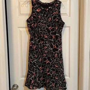 White House Black Market Ruffled Hem Dress